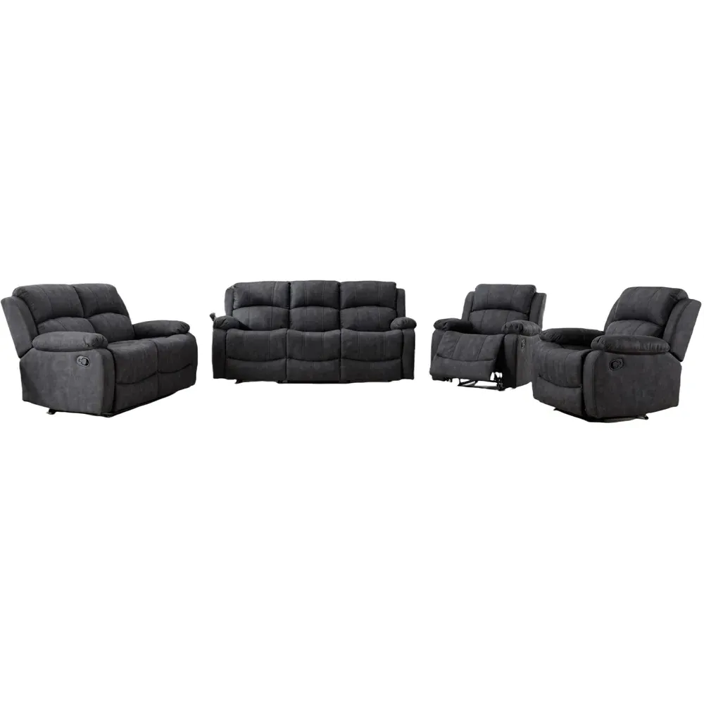 Furniture One 7-Seater Reclining Sofa Set - Grey