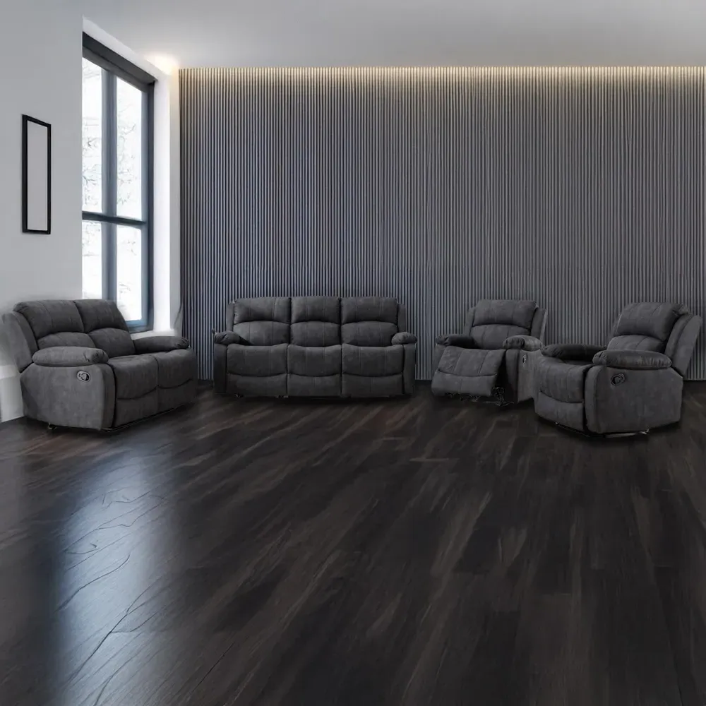 Furniture One 7-Seater Reclining Sofa Set - Grey image