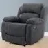 Manual Recliner Armchair - Dark Grey, Fabric