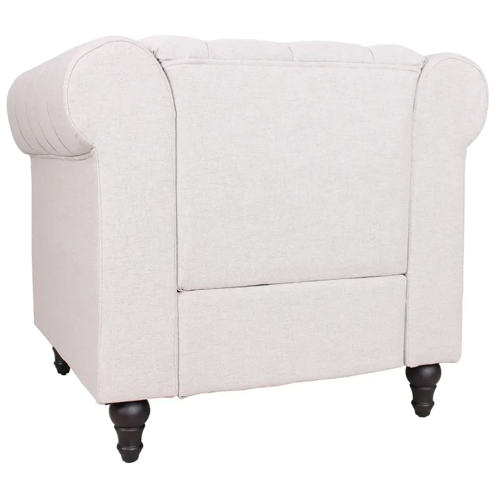 Nailhead Trim Armchair - Light Grey