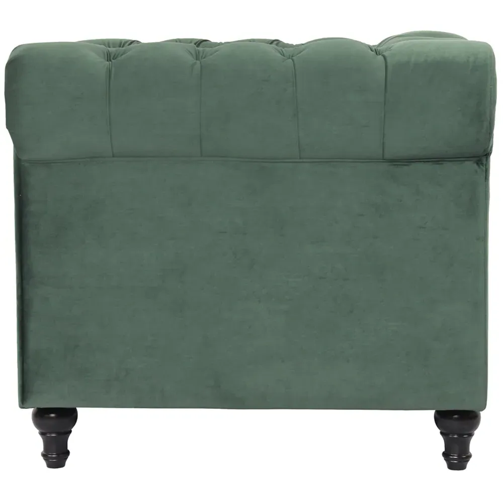 Nailhead Trim Upholstered Armchair - Green