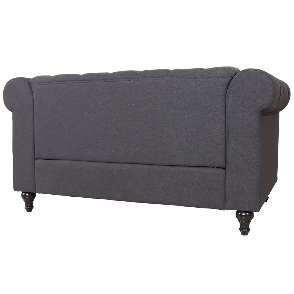 Nailhead Trim Upholstered Sofa Chair - Dark Grey