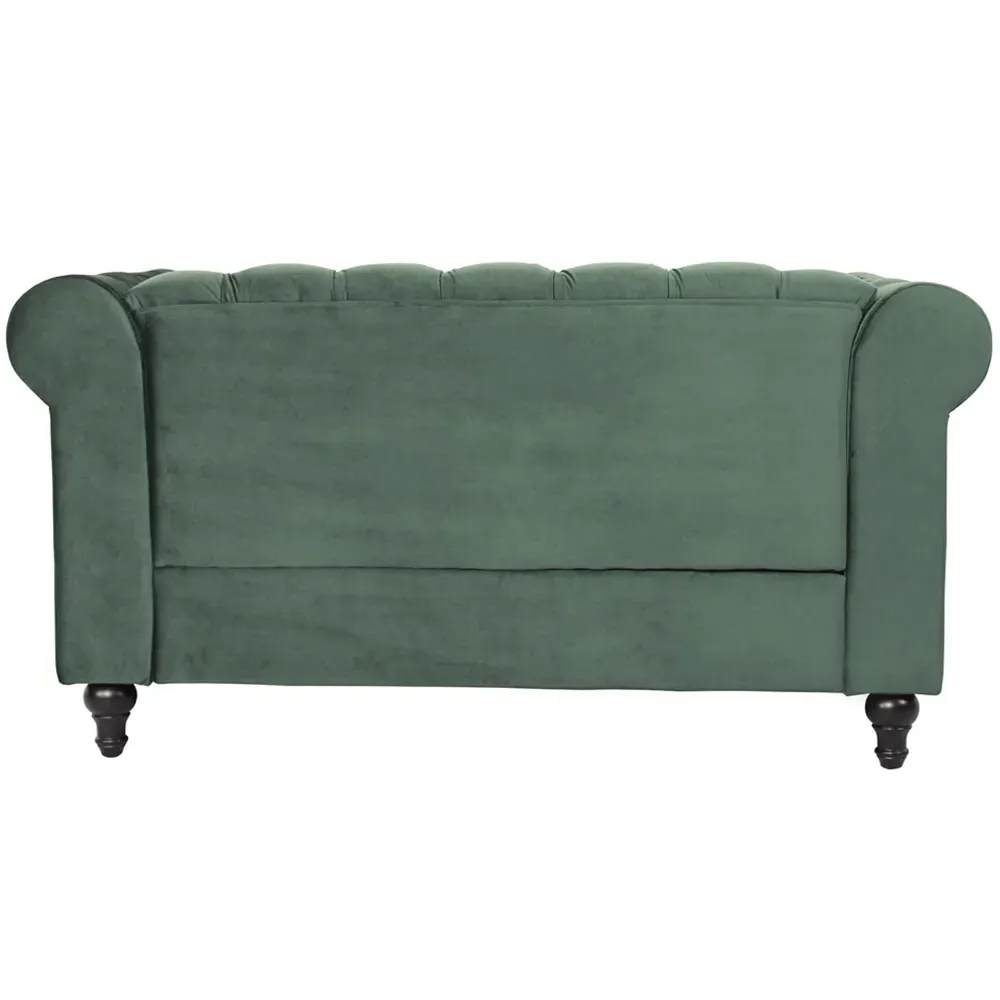 Nailhead Trim Upholstered Sofa Chair - Green