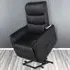 PU Leather Power Lift Recliner with Massage and Heat - Black