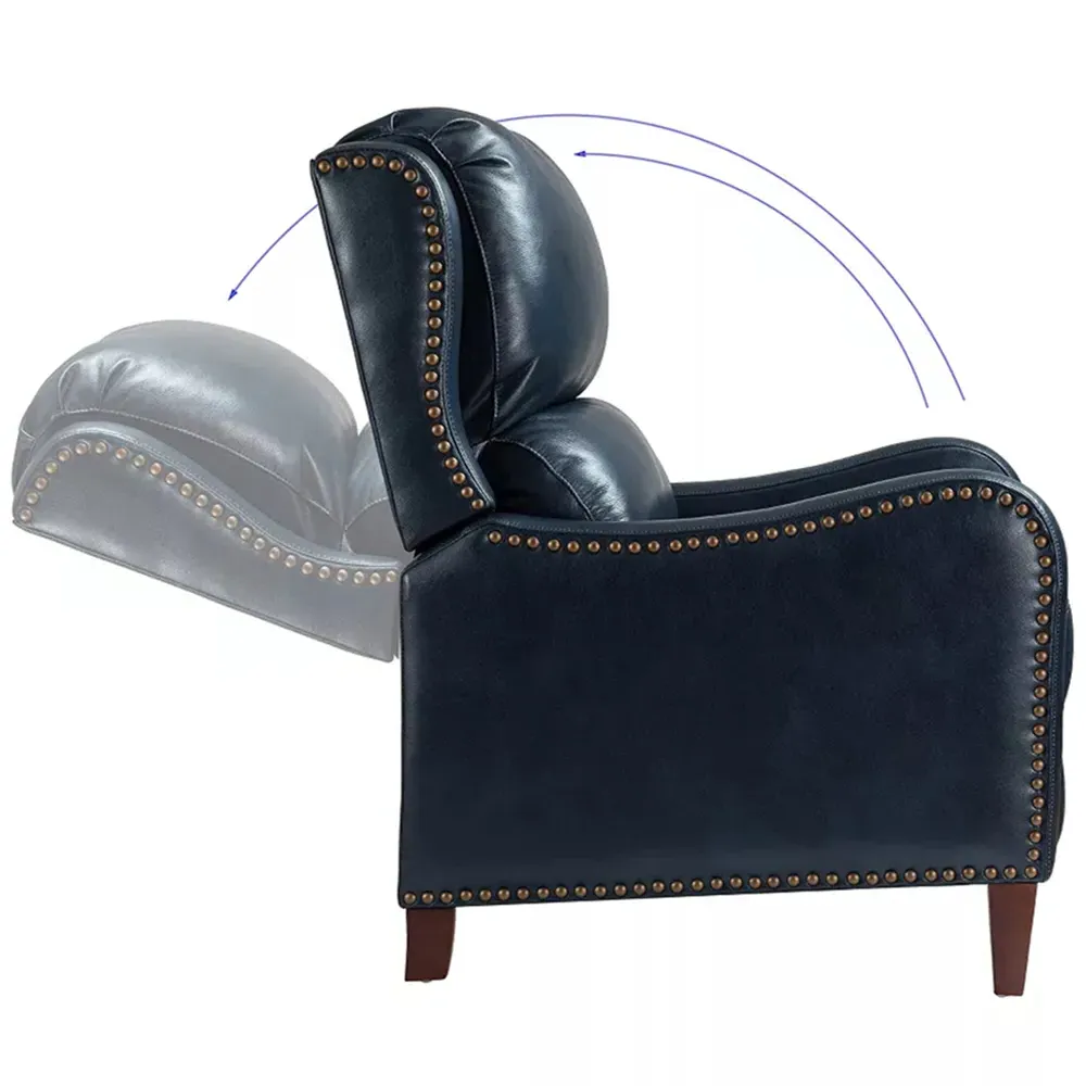 Pushback Recliner Chair - Black, Leather