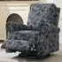 Swivel Recliner Armchair with Adjustable Leg Rest - Blue
