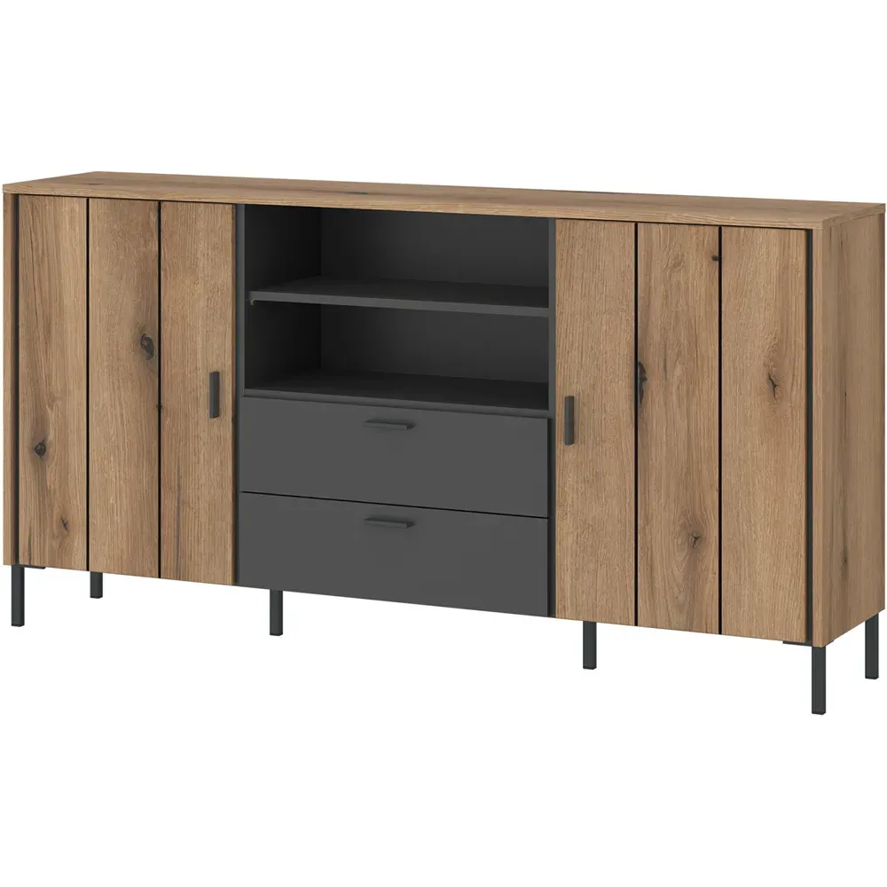 Arundel 2 Door 2 Drawer Sideboard - Brown, Oak