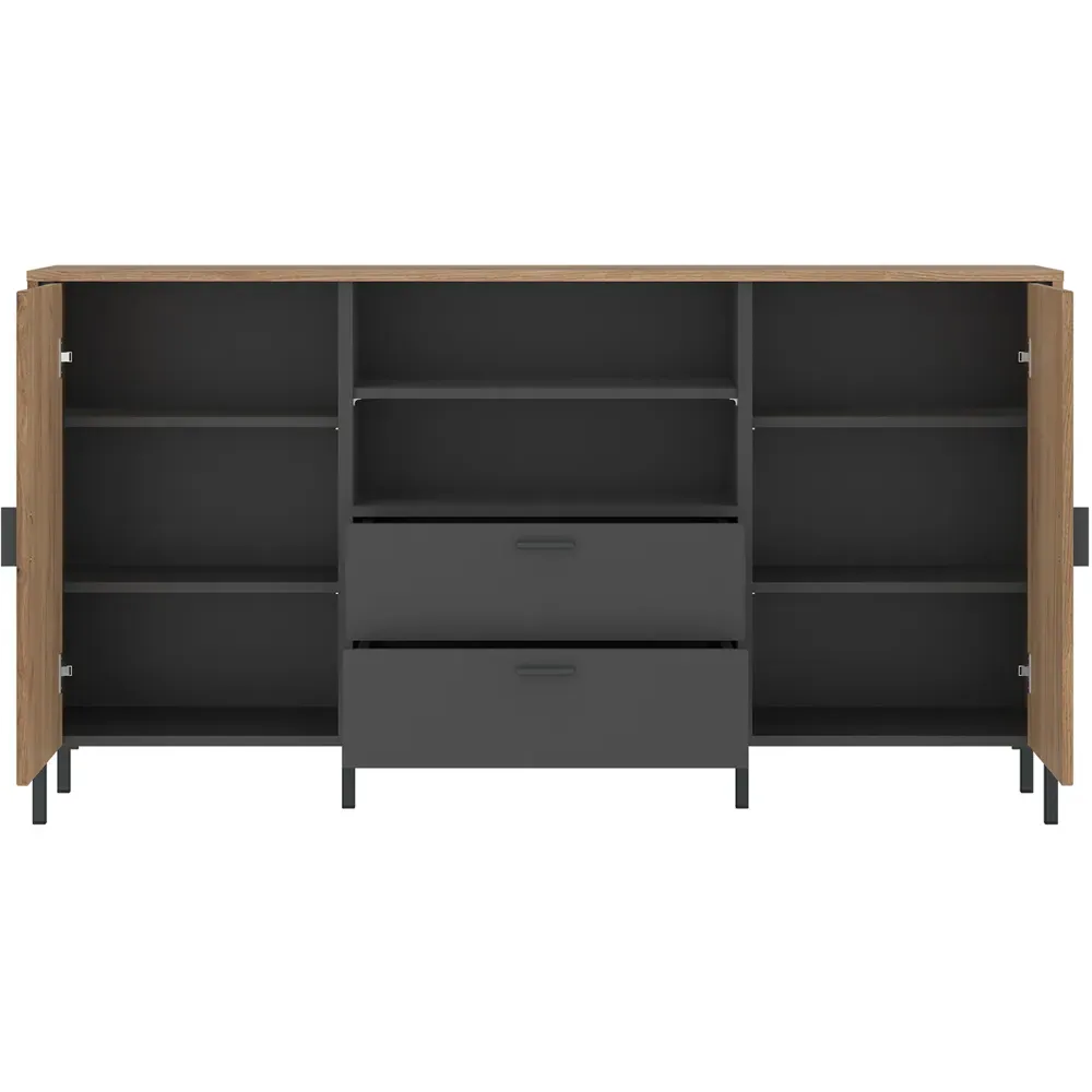 Arundel 2 Door 2 Drawer Sideboard - Brown, Oak