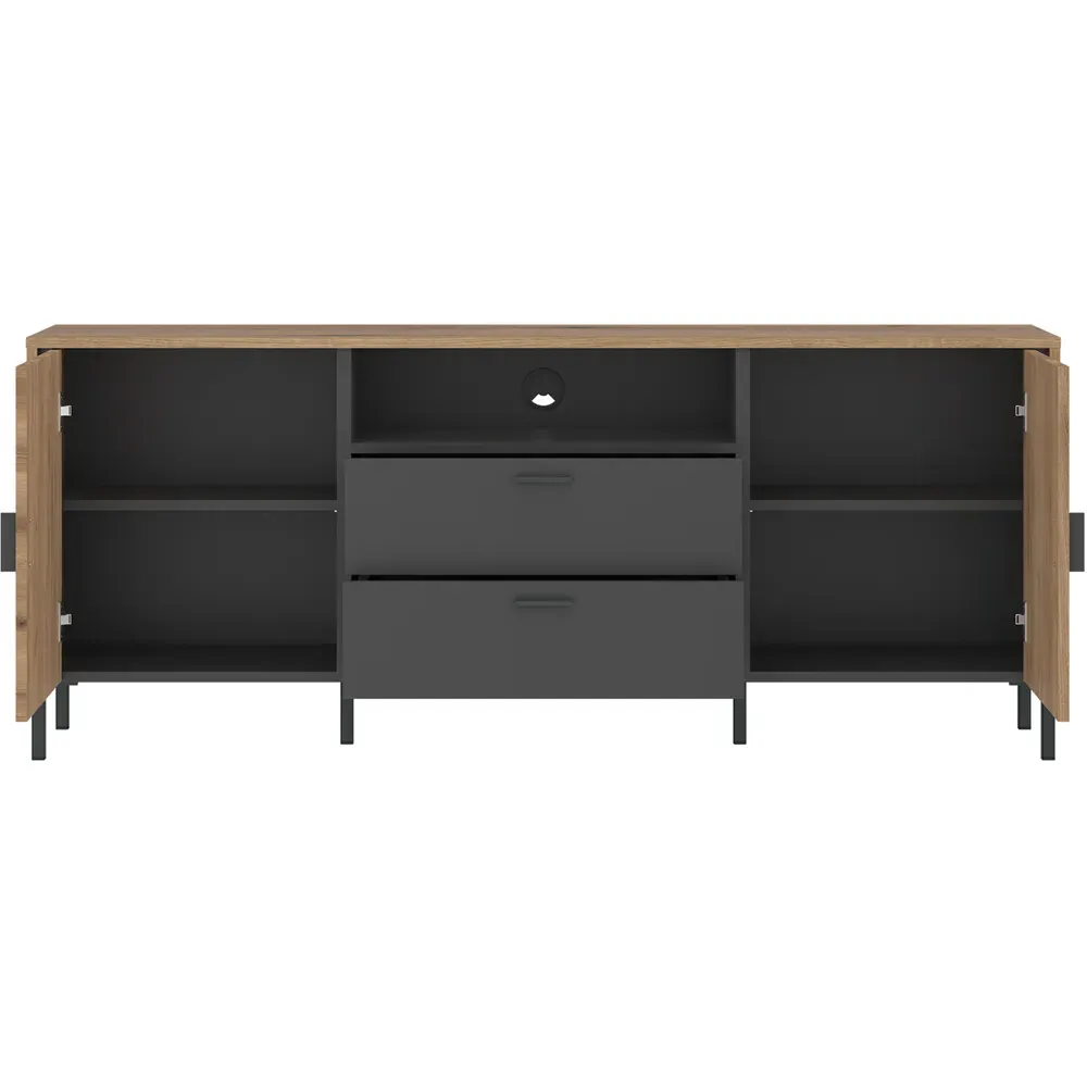 Arundel 2 Door 2 Drawer TV Cabinet - Brown