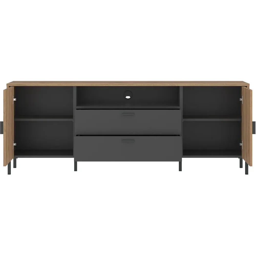 Arundel 2 Door 2 Drawer TV Cabinet - Brown
