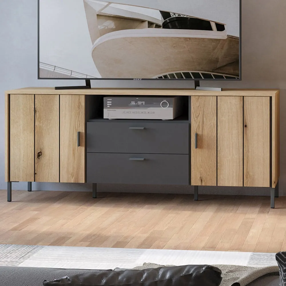 Arundel 2 Door 2 Drawer TV Cabinet - Brown