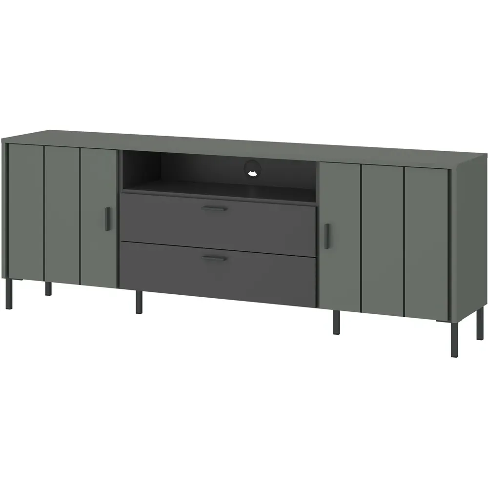 Arundel 2 Door 2 Drawer TV Cabinet - Green