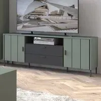 Arundel 2 Door 2 Drawer TV Cabinet - Green