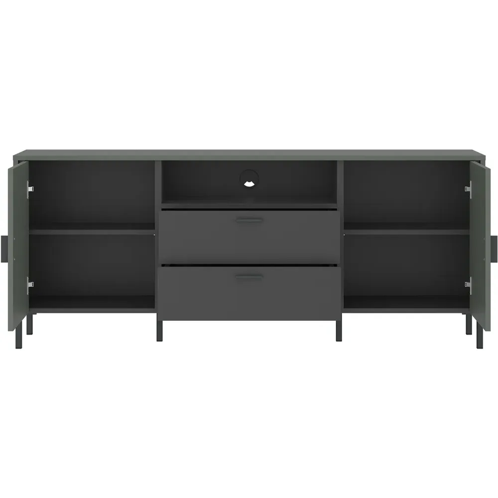 Arundel 2 Door 2 Drawer TV Cabinet - Green