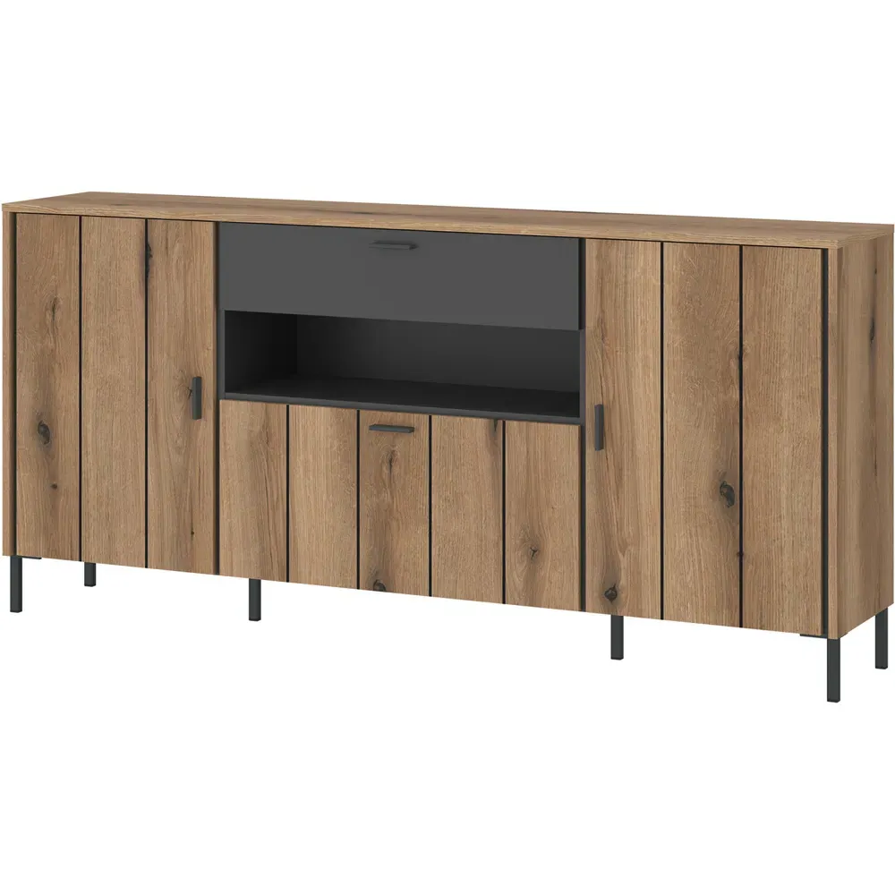 Arundel 3 Door Sideboard with Drawer - Oak