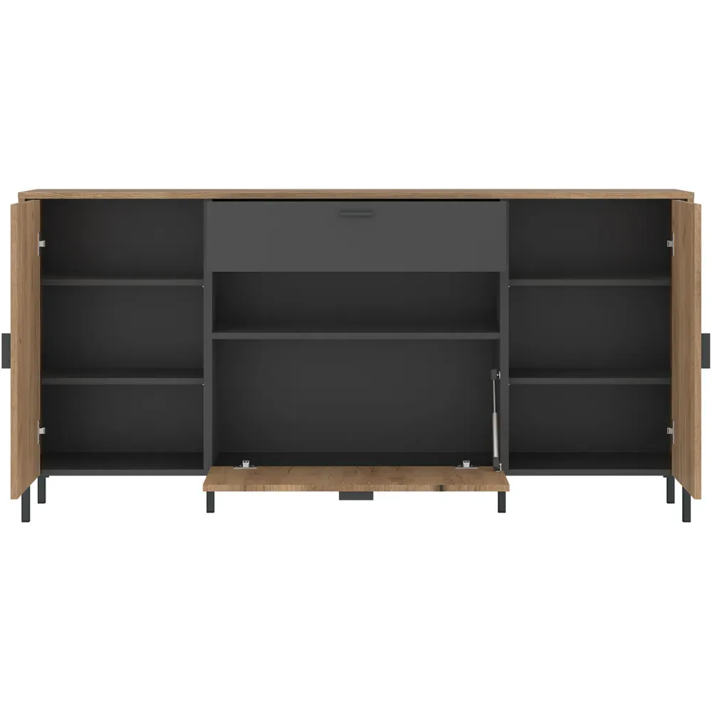 Arundel 3 Door Sideboard with Drawer - Oak