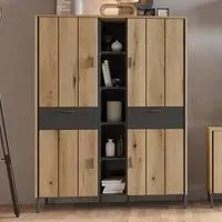 Arundel 4 Door 2 Drawer Wardrobe - Grey, Oak