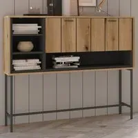 Arundel Single Door 4 Shelf Sideboard - Brown, Oak