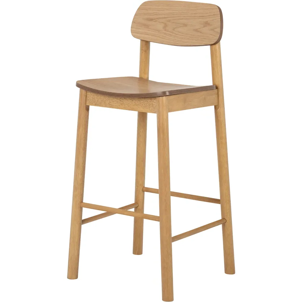 Barlow Bar Stool Set of 2 - Brown, Oak