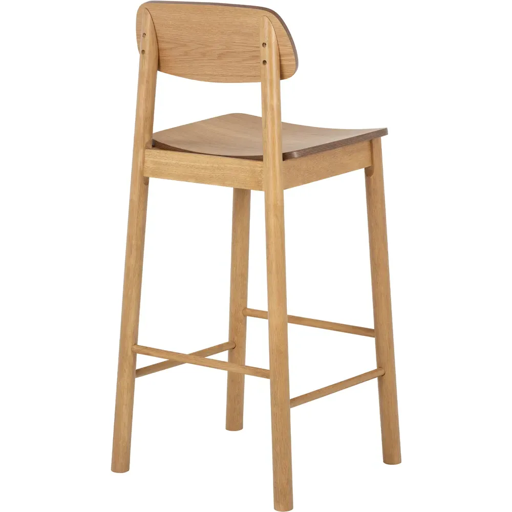 Barlow Bar Stool Set of 2 - Brown, Oak