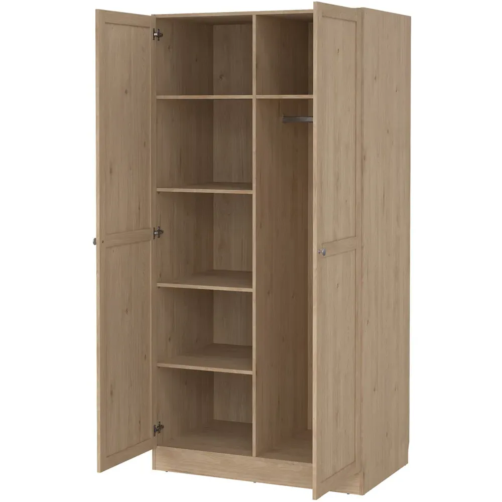 Brande Double Door Wardrobe - Brown