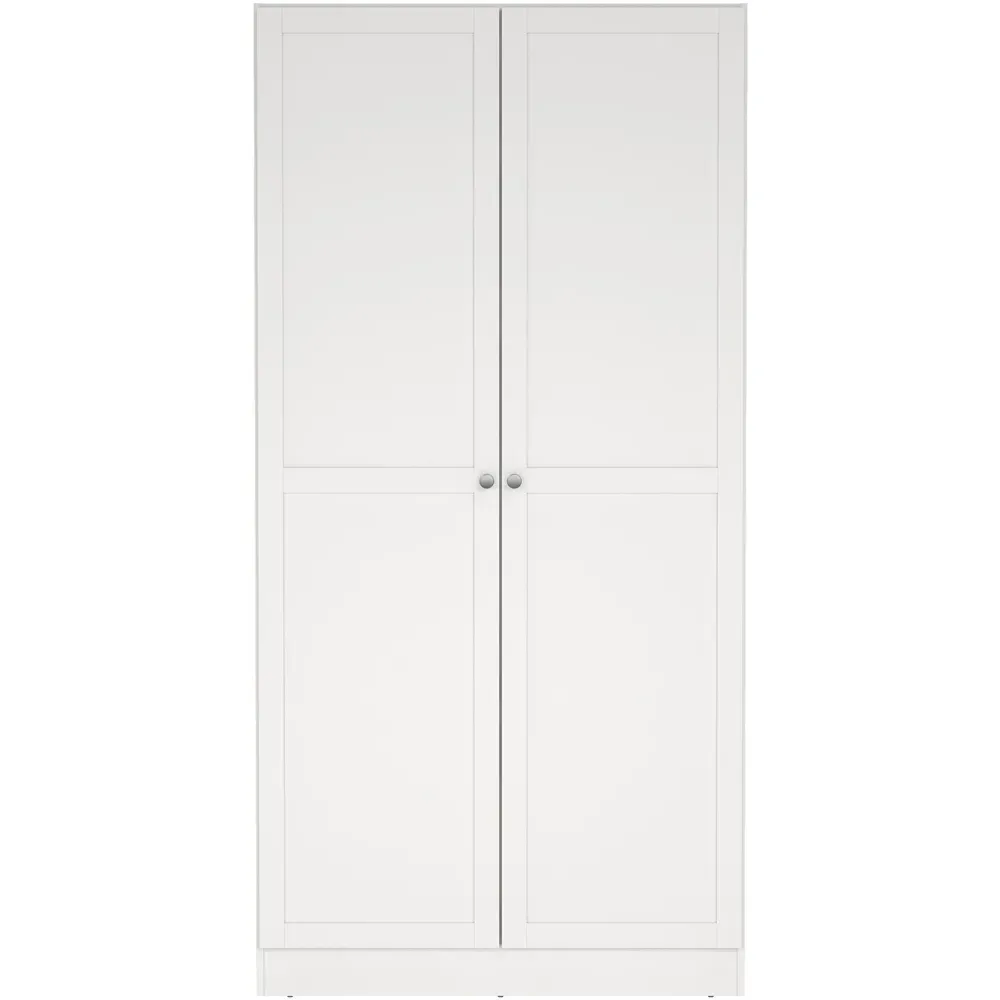 Brande Double Door Wardrobe - White