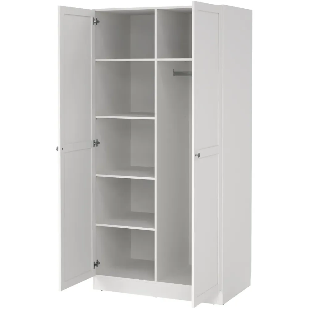Brande Double Door Wardrobe - White