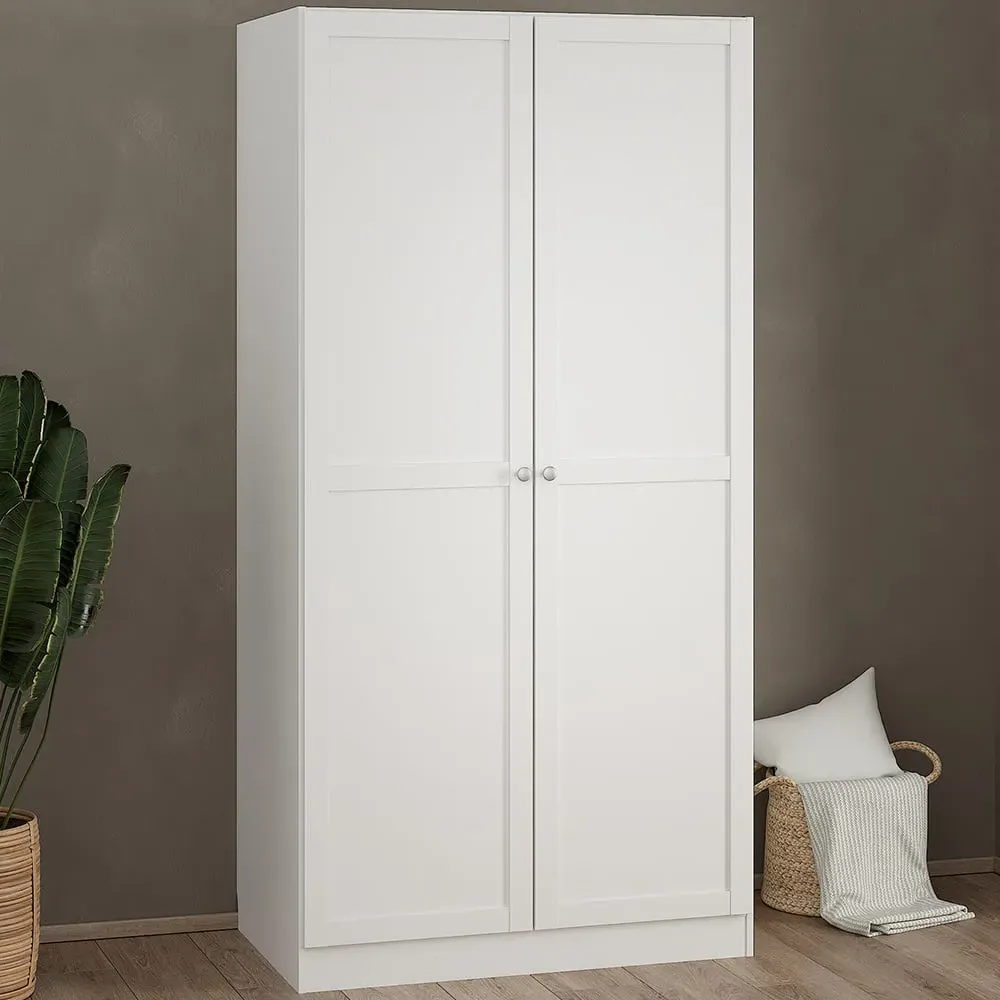 Brande Double Door Wardrobe - White