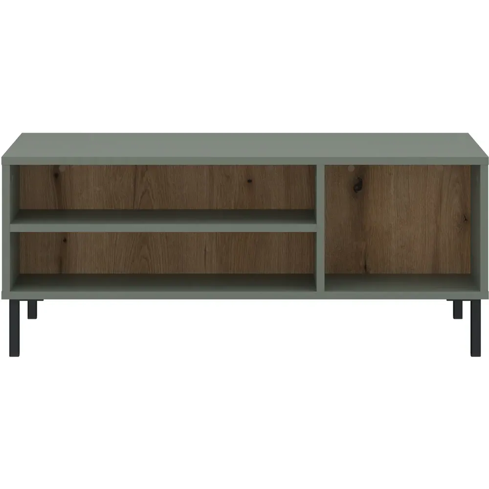 Darwin 3 Shelf Coffee Table - Green, Oak