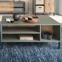Darwin 3 Shelf Coffee Table - Green, Oak