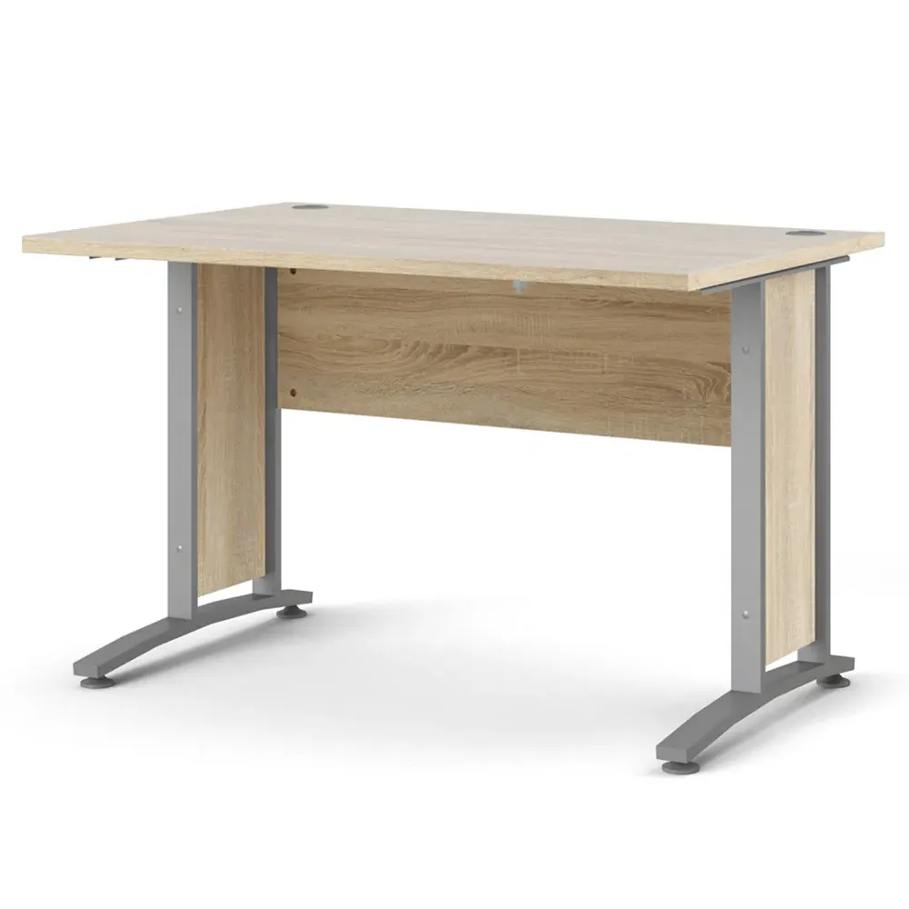 Florence 120cm Desk - Silver Grey, Oak