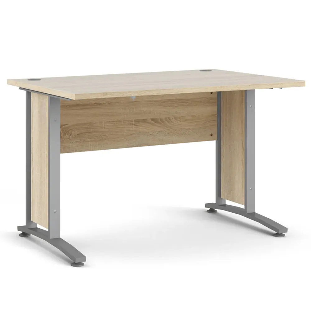 Florence 120cm Desk - Silver Grey, Oak