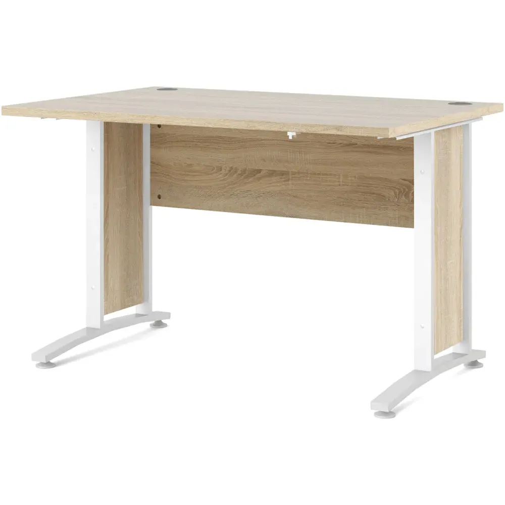 Florence 120cm Desk - White, Oak