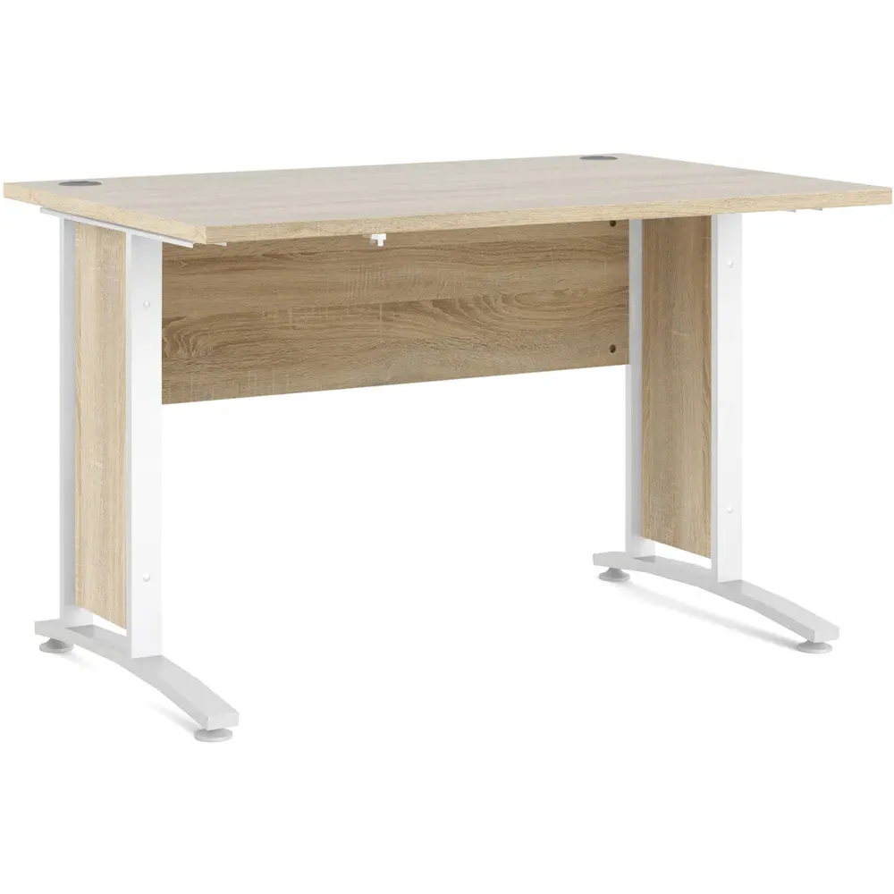 Florence 120cm Desk - White, Oak