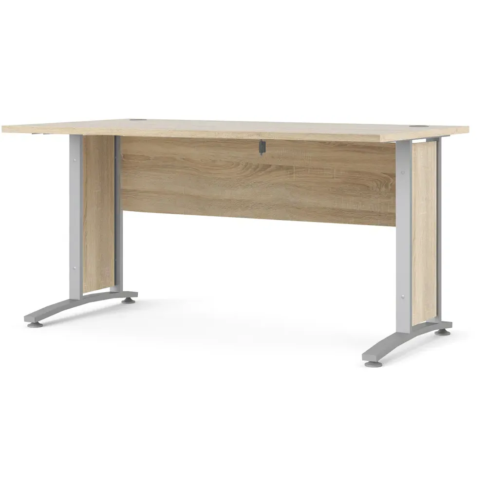Florence 150cm Desk - Silver Grey, Oak