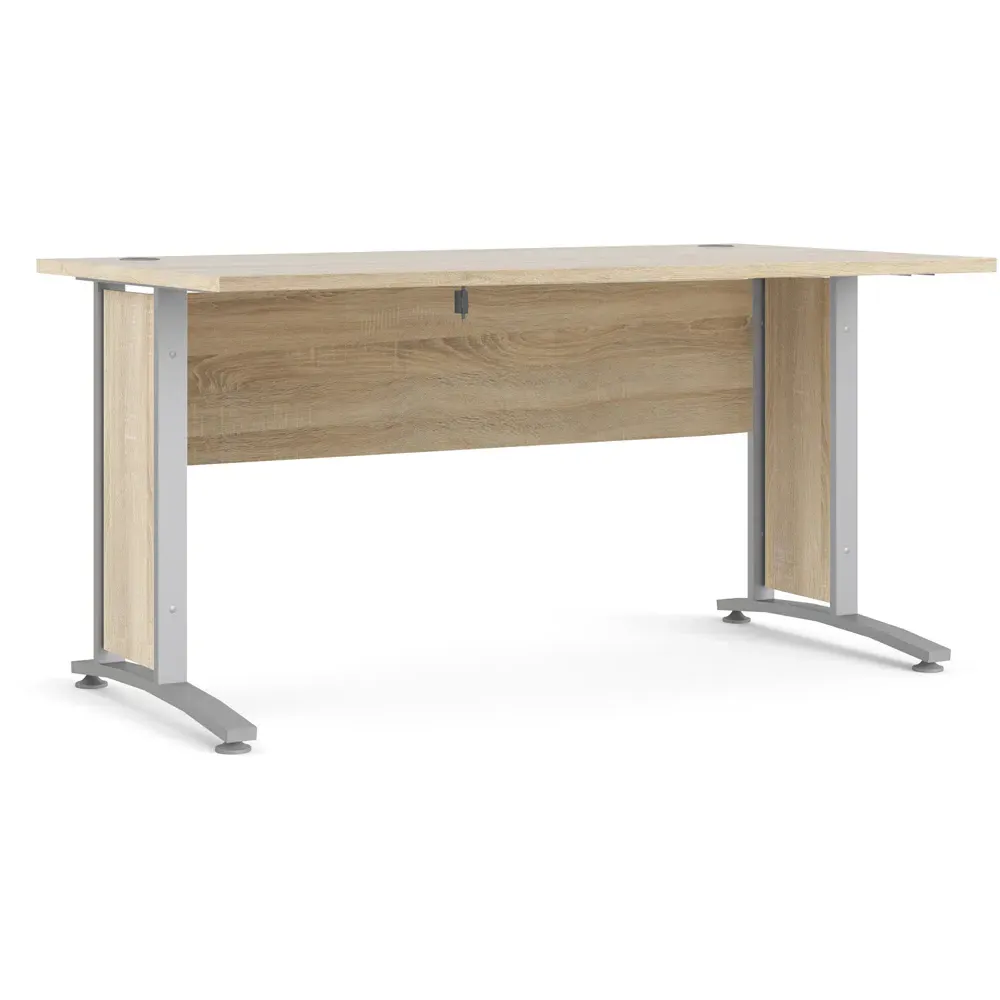 Florence 150cm Desk - Silver Grey, Oak