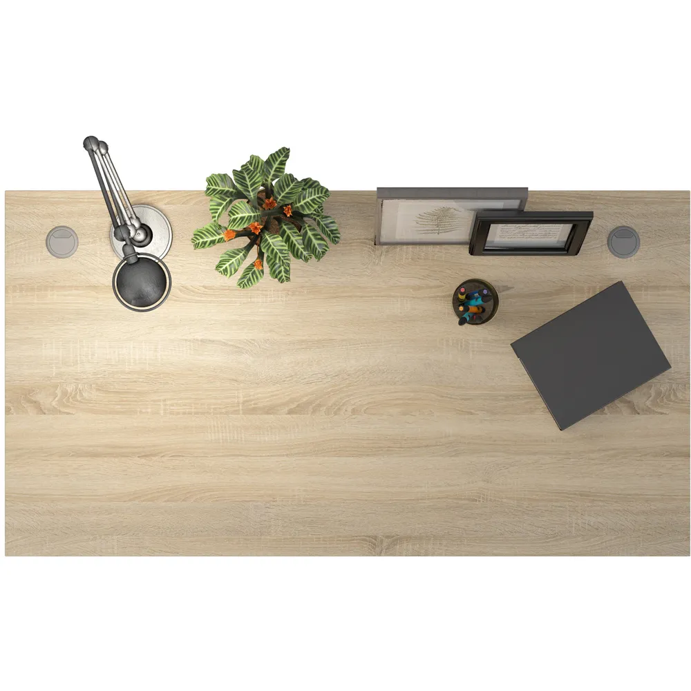 Florence 150cm Desk - Silver Grey, Oak