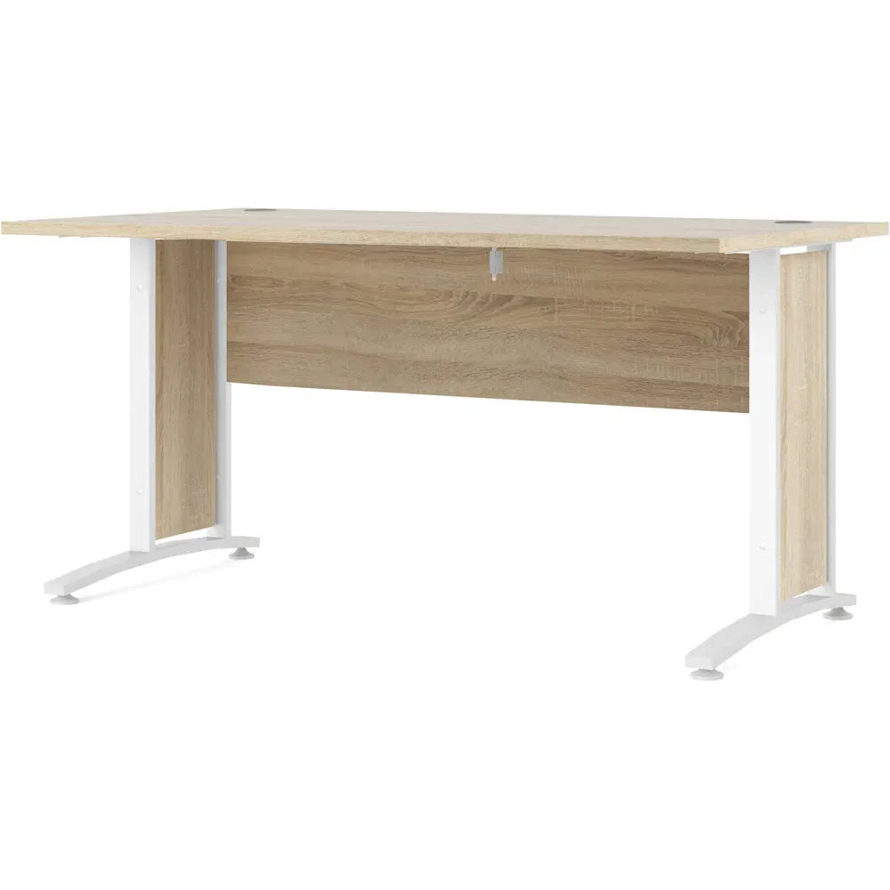 Florence 150cm Desk - White, Oak