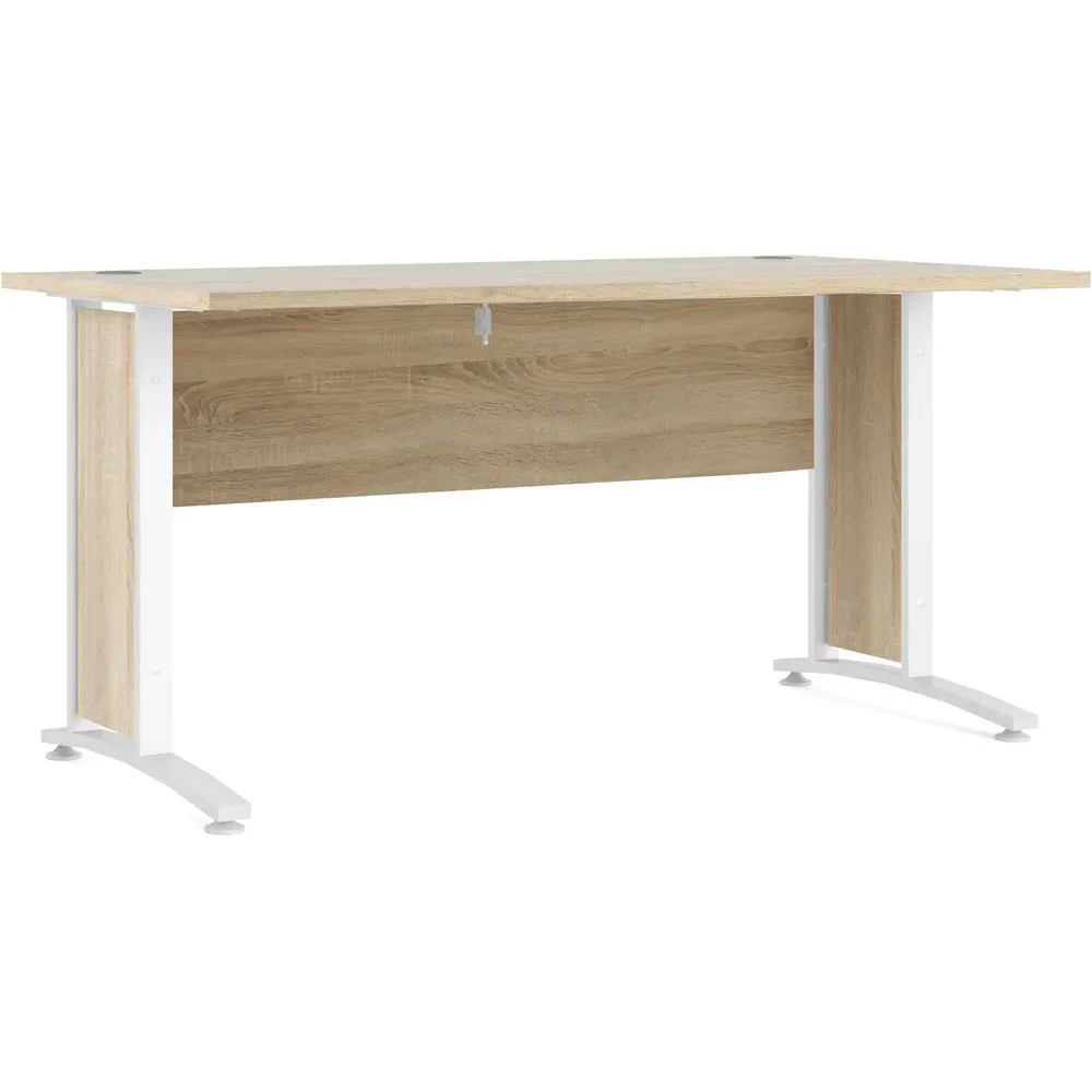 Florence 150cm Desk - White, Oak
