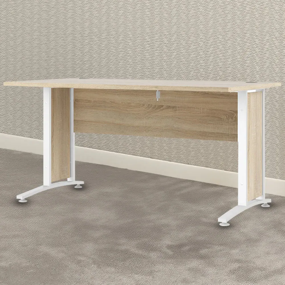 Florence 150cm Desk - White, Oak