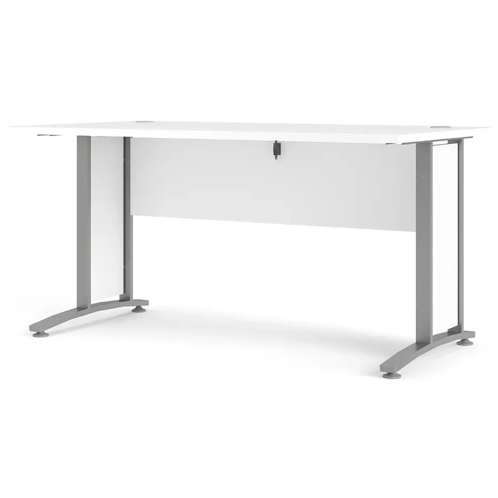 Florence 150cm Desk - White, Steel