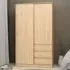 Florence 2 Door 3 Drawer Sliding Wardrobe - Jackson Hickory Oak
