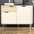 Florence 2 Door Single Drawer Sideboard - White, Oak