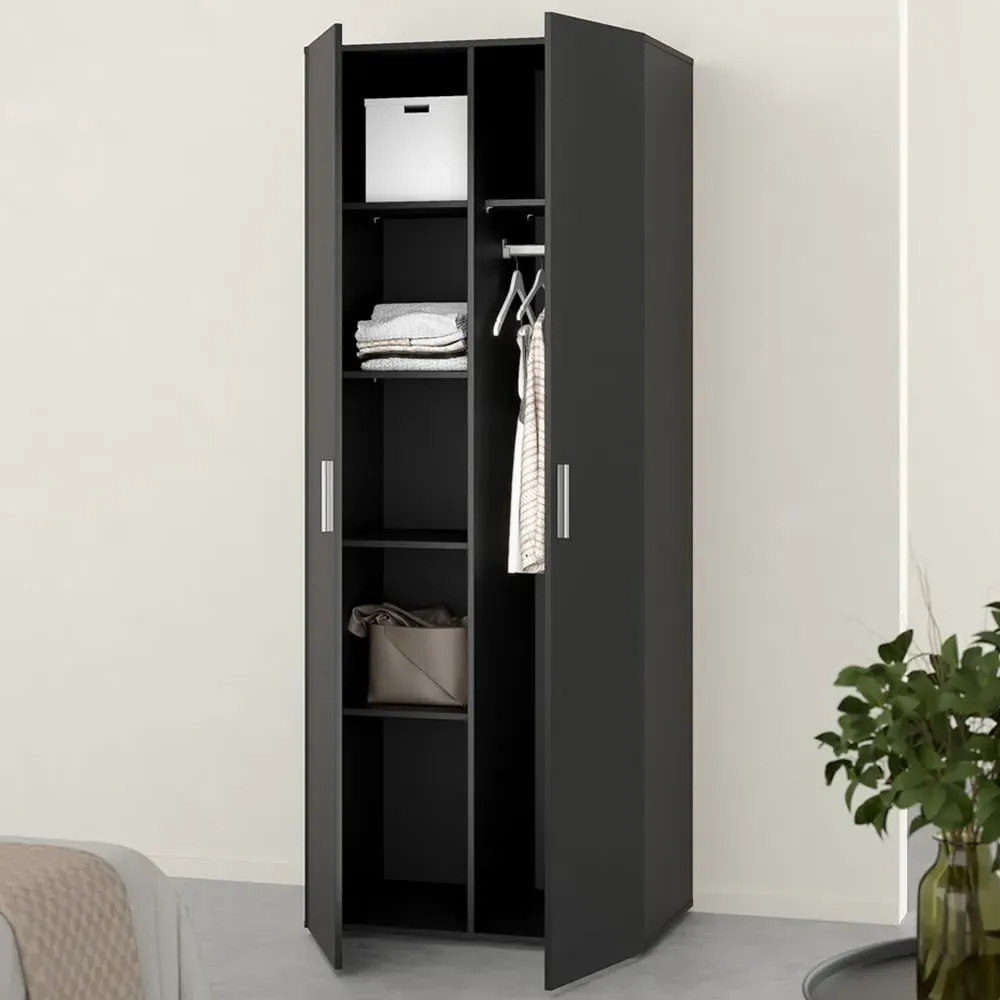 Florence 2 Door Wardrobe - Black