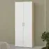 Florence 2 Door Wardrobe - White, Oak