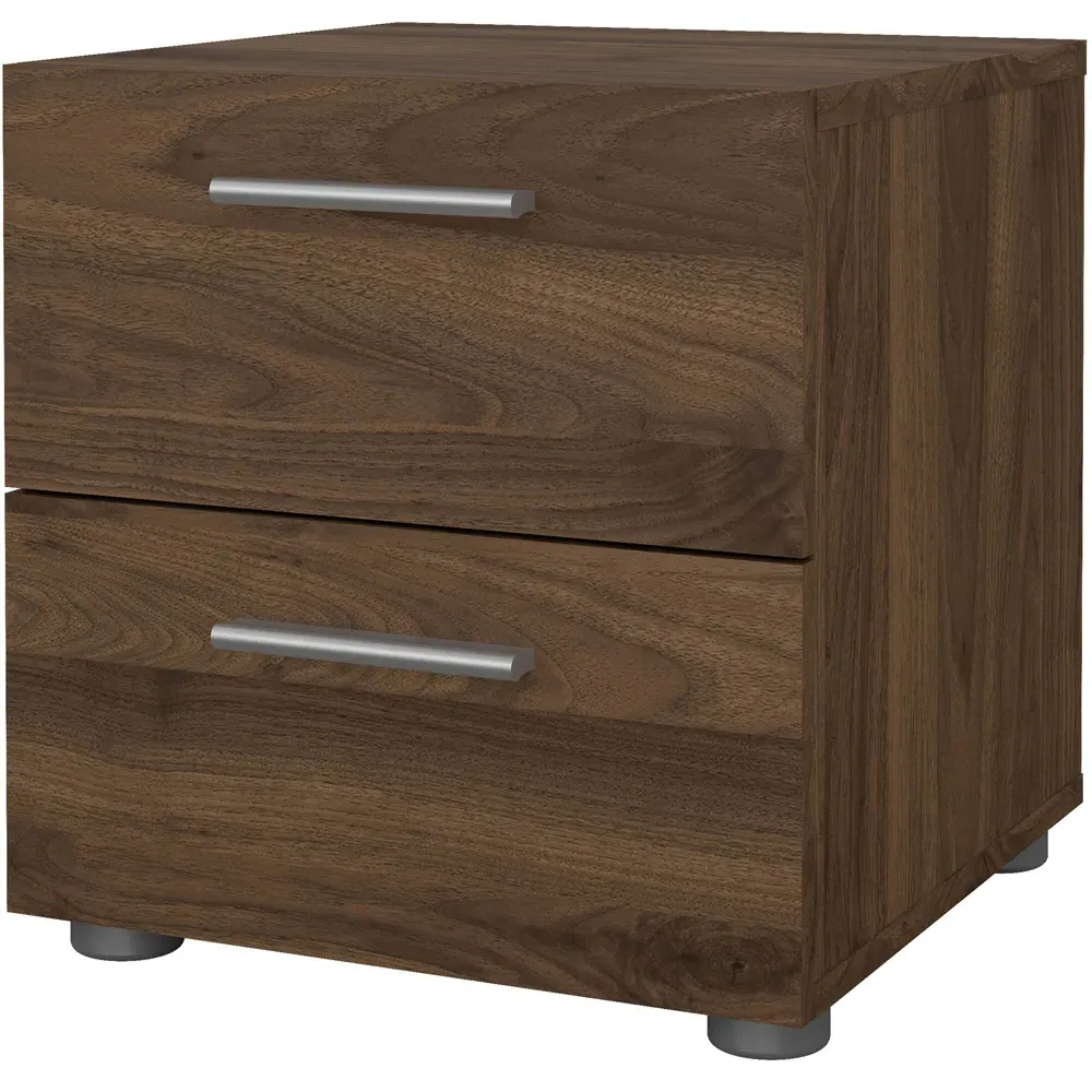 Florence 2 Drawer Bedside Table - Walnut