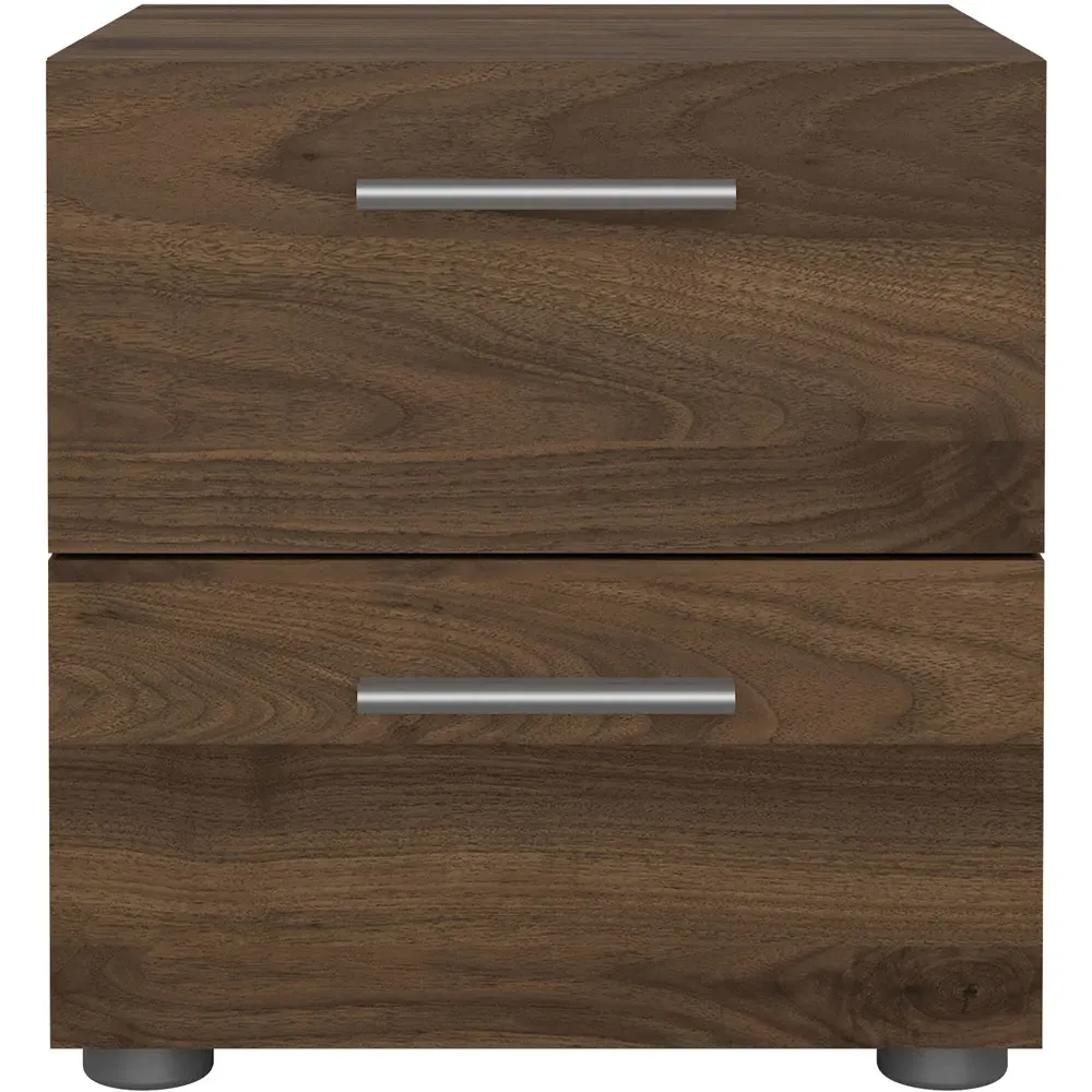 Florence 2 Drawer Bedside Table - Walnut