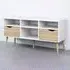 Florence 2 Drawer Wide TV Unit - White, Oak