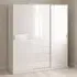Florence 3 Door 3 Drawer Sliding Wardrobe - White High Gloss