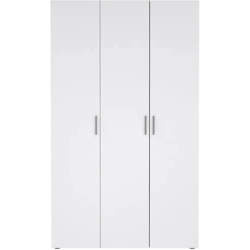 Florence 3 Door Wardrobe - White, Oak